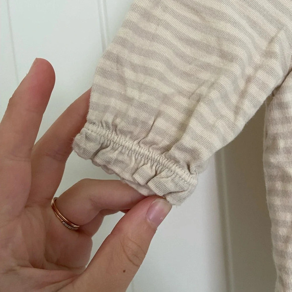 EUC | Genuine Kids by Oshkosh baby girl’s striped floral embroidered top — 12 mo - Picture 2 of 6